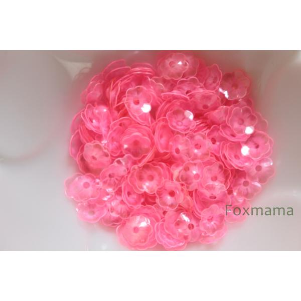 スパンコール 7mm 約300枚(約3.5g) 花カップ 半透明 ピンク (SFC07BPKWS00...