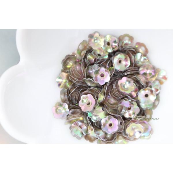 スパンコール 約300枚(約3.5g) 花カップ 7mm オーロラ茶色(SFC07DP3JQ00)