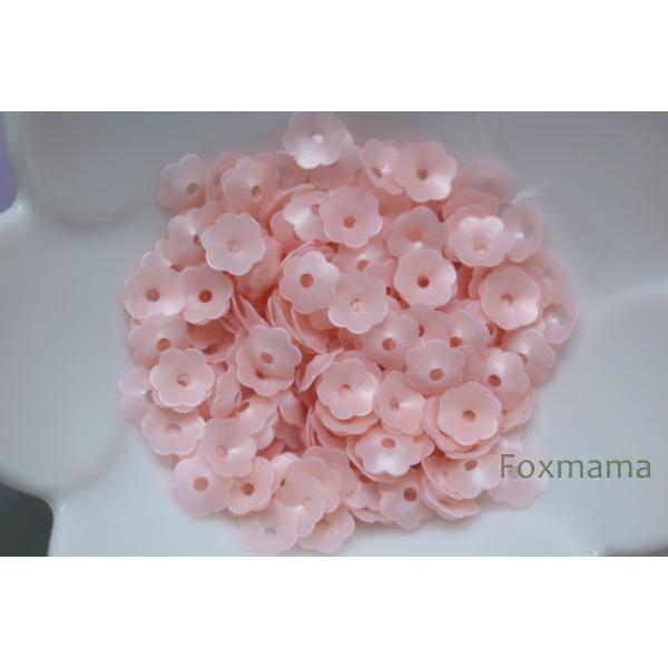 スパンコール 約250枚(約3.5g) 花カップ 7mm マット 薄ピンク系 (SFC07MFPGA...