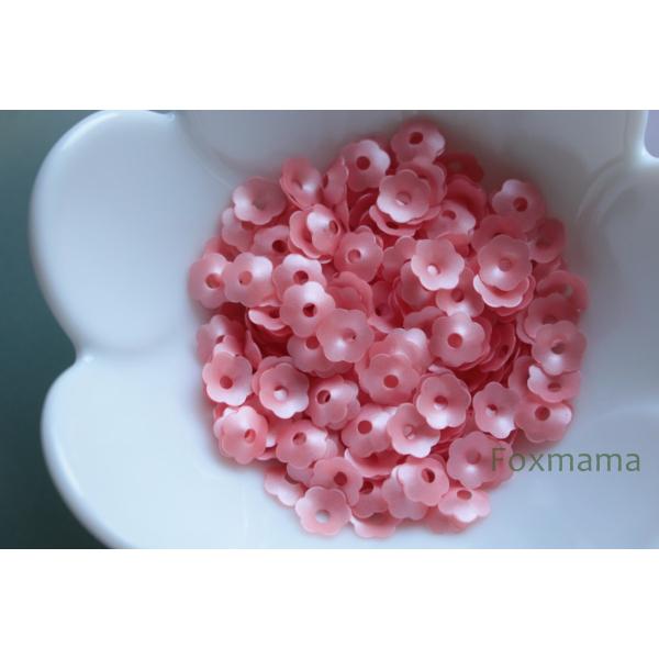スパンコール 7mm 約310枚(約3.5g) 花カップ マット サーモンピンク (SFC07MSP...
