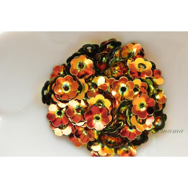 スパンコール 8mm 約120枚(約2.5g) 花カップ オーロラ 玉虫色 (SFC08AIRSE0...