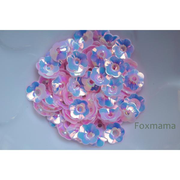 スパンコール 約100枚(約2.5g) 花カップ 8mm オーロラピンク(SFC08APKGA00)