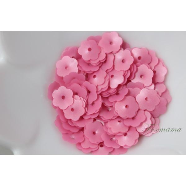 スパンコール 8mm  約150枚(約2.5g) ネモフィラ 花カップ マット 濃いピンク (SFC...
