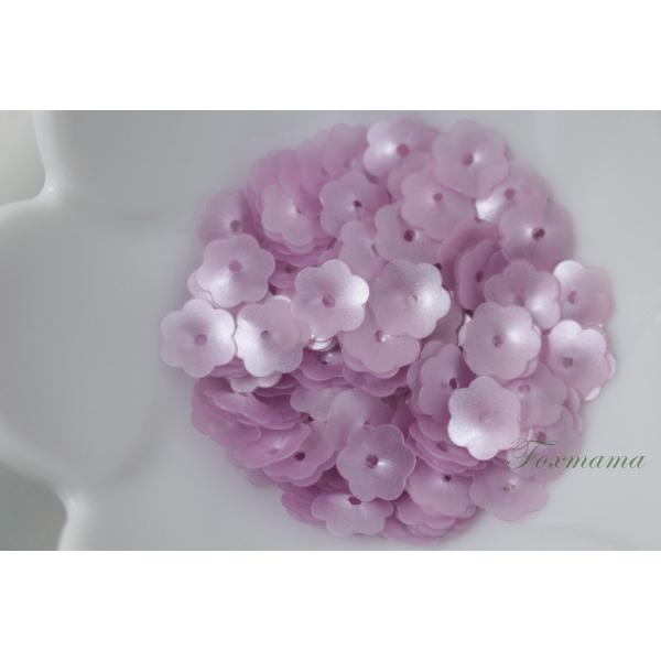 スパンコール 8mm  約170枚(約2.5g) ネモフィラ 花カップ マット 薄紫 (SFC08M...