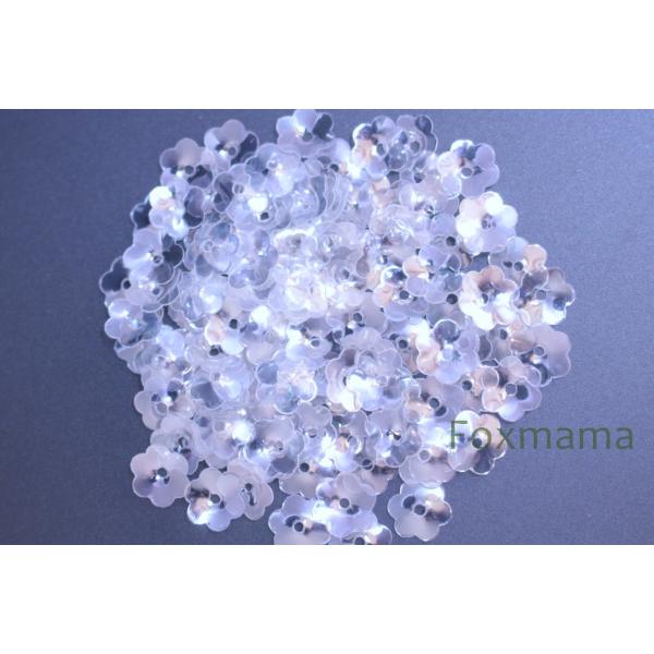 スパンコール 8mm 約100枚(約2.5g) 花カップ シャイニー 透明 クリア (SFC08SS...