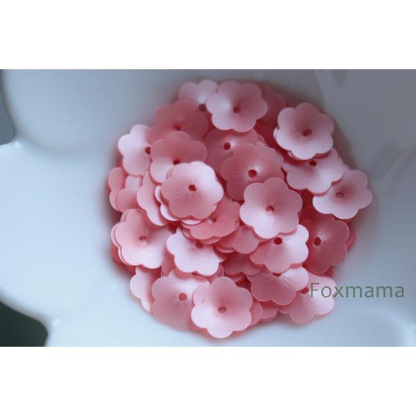 スパンコール 10mm 約90枚(約2.5g) 花カップ ネモフィラ マット サーモンピンク (SF...