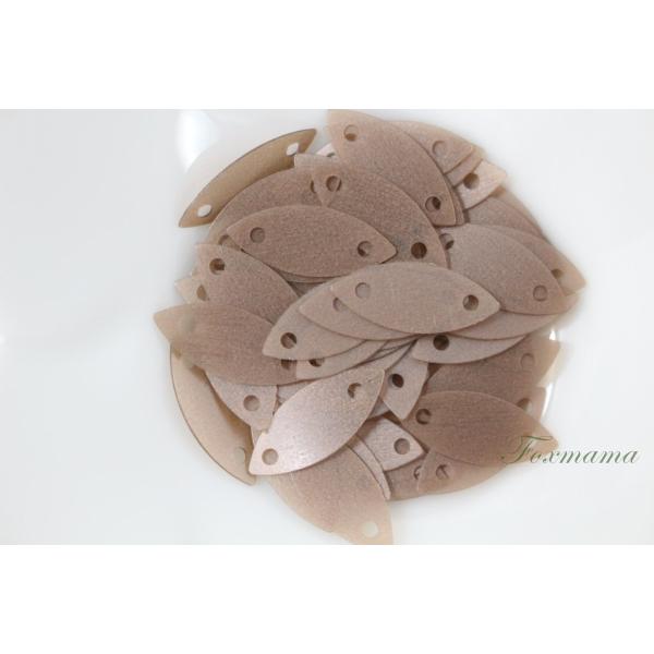 スパンコール 約85枚(約2g) ホースアイ 15x6mm マット 茶色 (SHE15MBRJQH2...