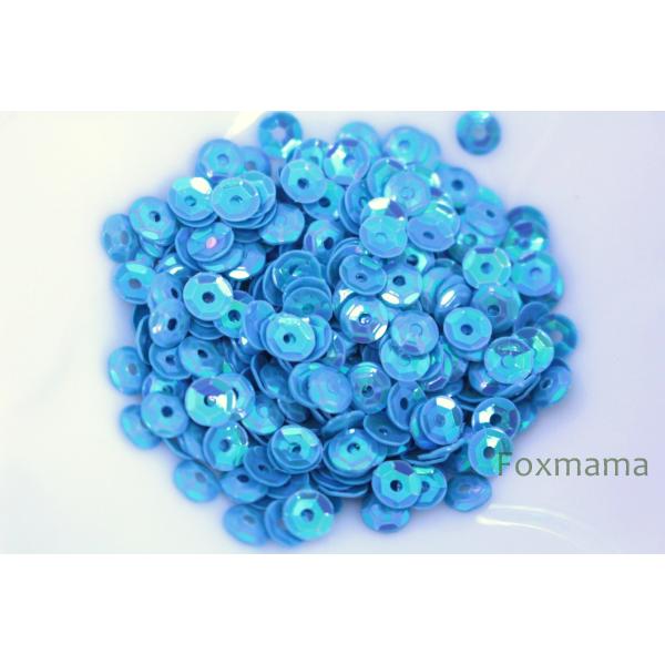 スパンコール 4mm 約360枚(約2g) 亀甲 オーロラ 青 (SKK04ABLHH00)