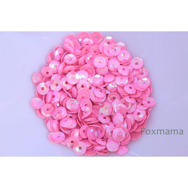 スパンコール 4mm 約370枚(約2g) 亀甲 オーロラ 濃ピンク (SKK04ADPHH00)