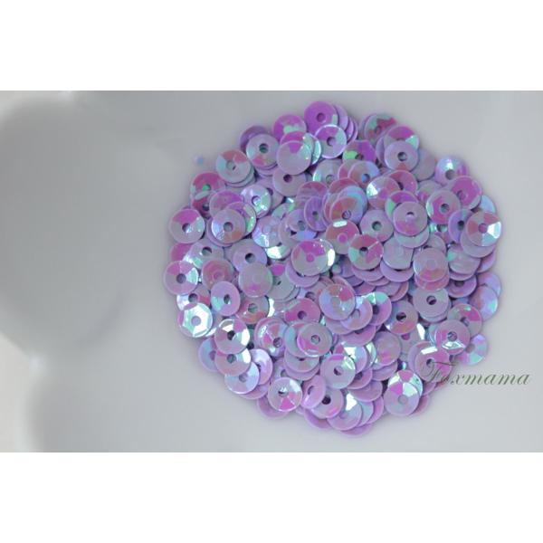スパンコール 4mm 約360枚(約2g) 亀甲 オーロラ 薄紫 (SKK04AFMSA00)