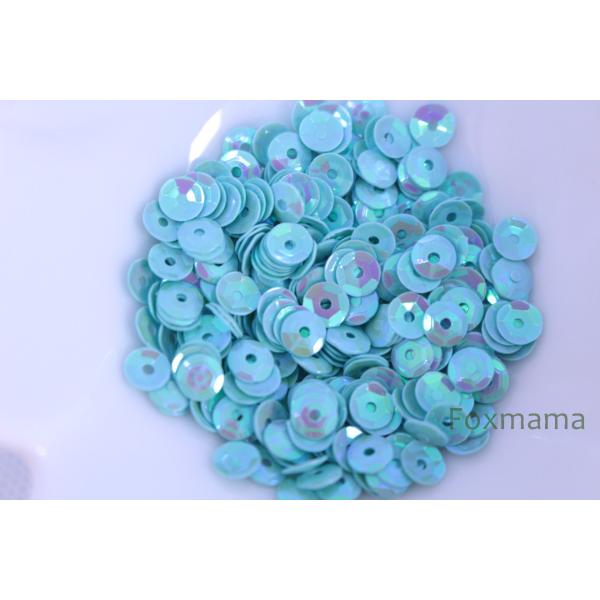 スパンコール 4mm 約360枚(約2g) 亀甲 オーロラ 水色 (SKK04AWTSA01)