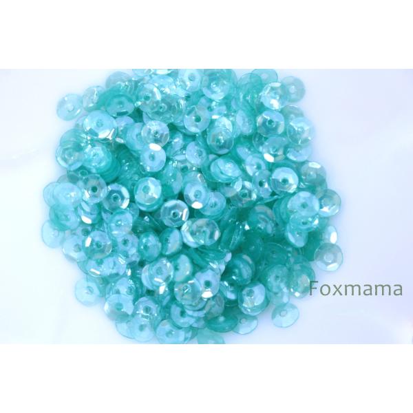 スパンコール 4mm 約330枚(約2g) 亀甲 半透明 緑 (SKK04BGRSA00)