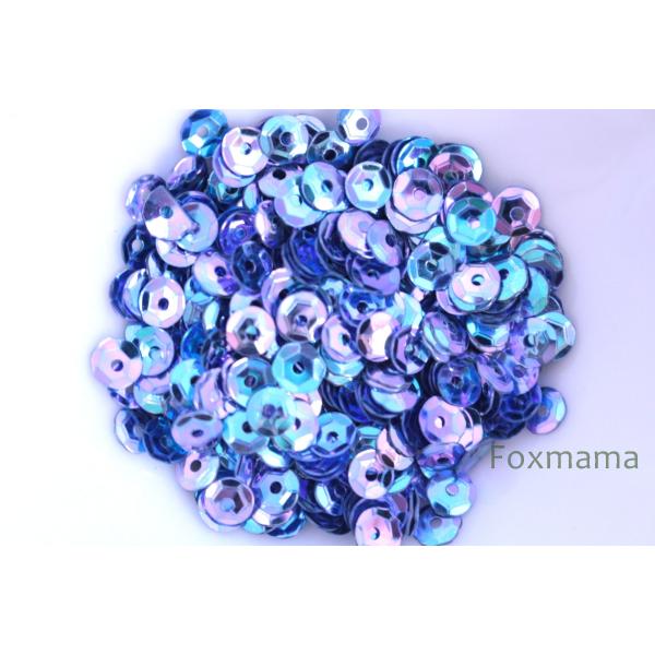 スパンコール 約390枚(約2g) 亀甲 4mm グラデーション メタリック 青 紫 (SKK04T...