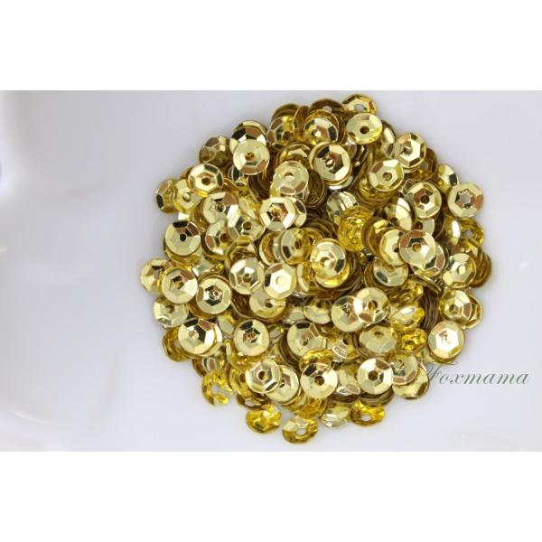 スパンコール 約420枚(約2g) 亀甲 4mm メタリック 金色 ゴールド (SKK04TGLSA...