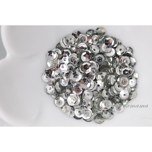 スパンコール 約450枚(約2g) 亀甲 4mm メタリック シルバー 銀色 (SKK04TSVSA...