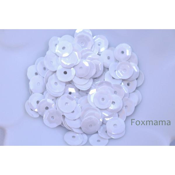 スパンコール 6mm 約155枚(約2g) 亀甲  乳白 (SKK060MWWS00)