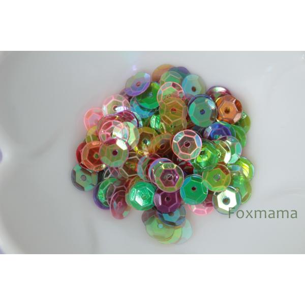 スパンコール 6mm 約170枚(約2g) 亀甲 オーロラ 半透明 混色 (SKK06AMXHLHS...