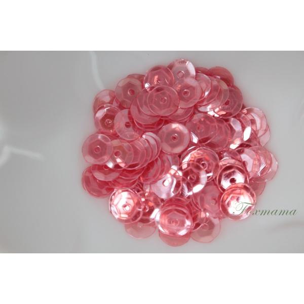 スパンコール 6mm 約180枚(約2g) 亀甲 半透明 ピンク (SKK06BPKHL00)