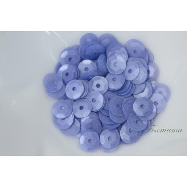 スパンコール 6mm 約160個(約2g) 亀甲 マット 青紫 (SKK06MBPHY00)
