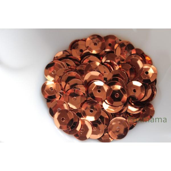 スパンコール 6mm 約210枚(約2g) 亀甲 メタリック ブロンズ色 (SKK06TBZHY00...