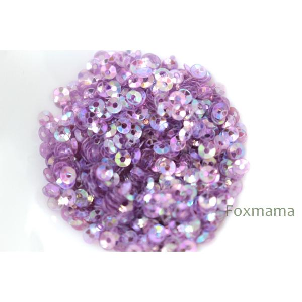 スパンコール 3mm 約2g 丸カップ オーロラ 紫 (SMC03APPGA00)