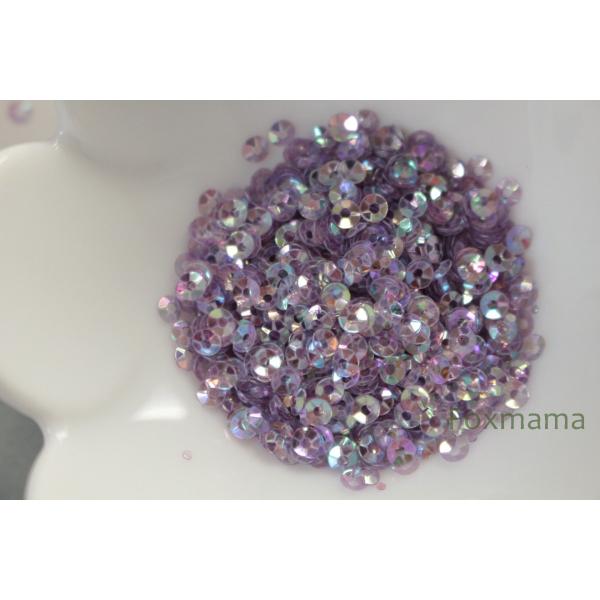 スパンコール 3mm 約2g 丸カップ オーロラ 紫 (SMC03APPHH00)