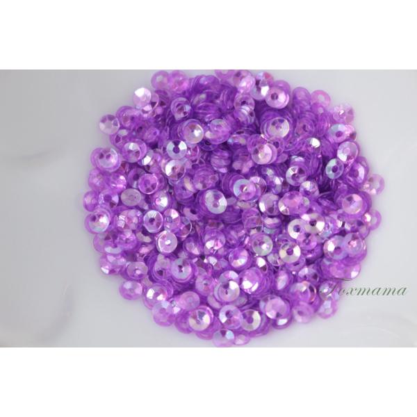 スパンコール 3mm 約2g 丸カップ オーロラ 紫 (SMC03APPHW00)