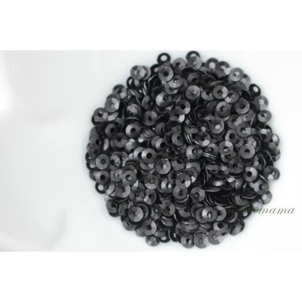 スパンコール 3mm 約2g 丸カップ マット 黒 (SMC03MBKHW00)