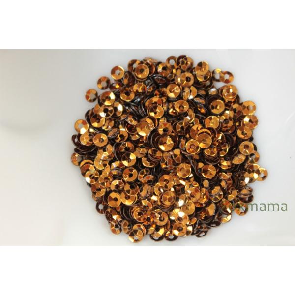 スパンコール 3mm 約2g 丸カップ メタリック ブロンズ (SMC03TBZHH00)