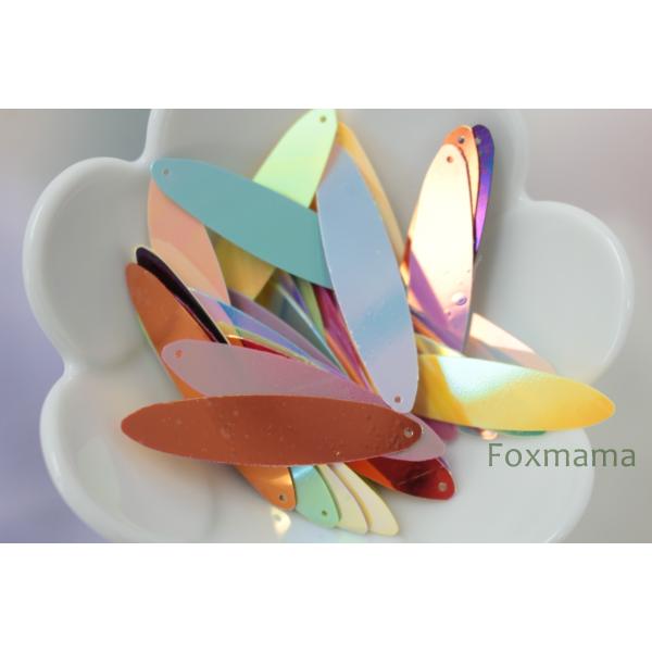 【セール品】スパンコール 40mm 約6g 楕円 オーロラ 混色 (SOV40AMXZZTH)