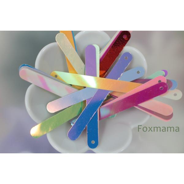 【セール品】スパンコール 66mm 約6g スティック形状 トップホール オーロラ 混色 (SOV6...