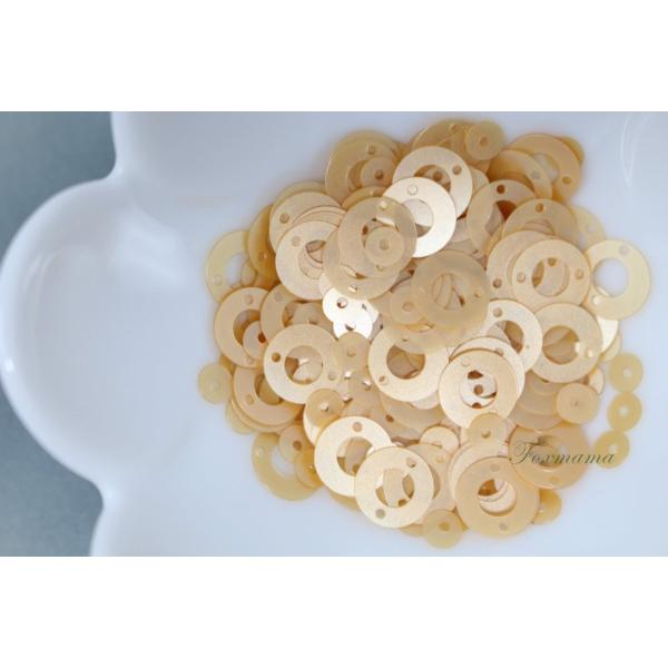 スパンコール 約120枚(約2g) 輪と丸 8mm/4mm オレンジ(SRC08MOGJQ00)