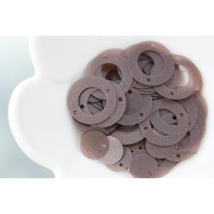 スパンコール 約3g 輪と丸のセット マット茶 (SRC16MBRBJ00)