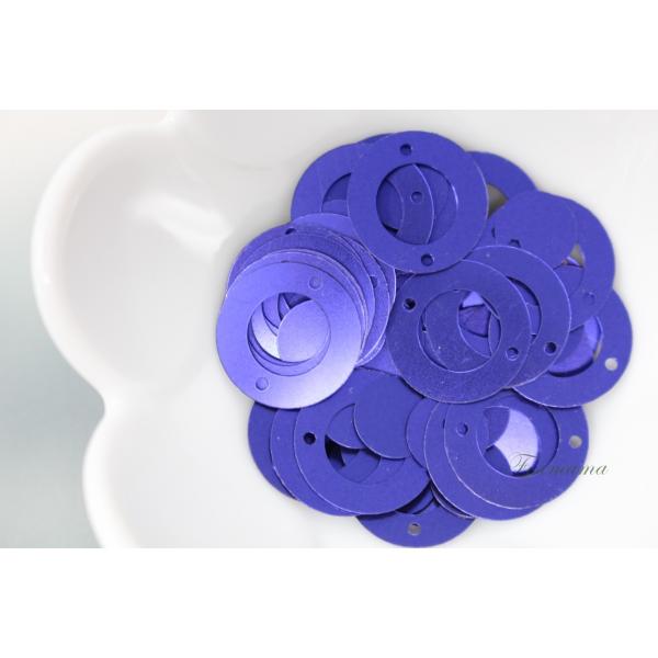 スパンコール 約3g 輪と丸のセット　メタル青紫(SRC16TBPBJ00)