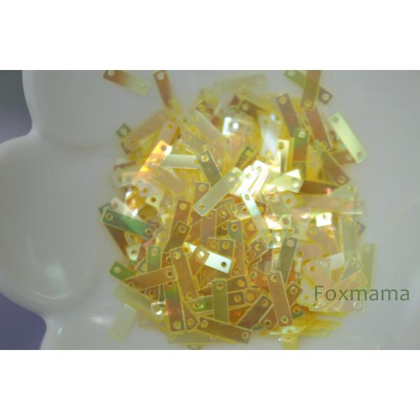 【セール品】スパンコール 9mm 約3g 長方形 二つ穴 オーロラ 黄色 (SRT08AYLZZH2...