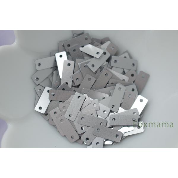 【セール品】スパンコール 10mm 約3g 長方形 二つ穴 マット 銀色 シルバー (SRT10MS...