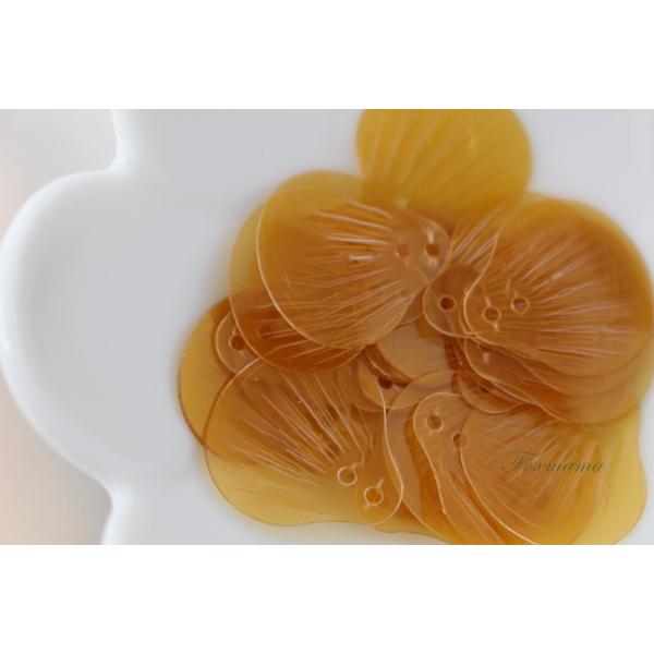 スパンコール 約25枚(約2.5g) 貝 シェル 20mm 半透明オレンジ(SSL200OGJWHS...