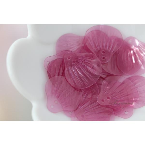 スパンコール 約25枚(約2.5g) 貝 シェル 20mm 半透明ピンク(SSL200PKJWHS)