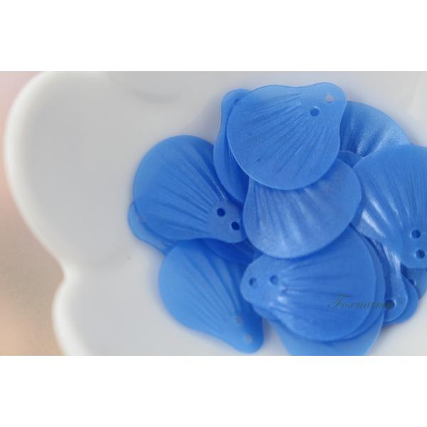 スパンコール 約25枚(約2.5g) 貝 シェル 20mm 青(SSL20MBLJW00)