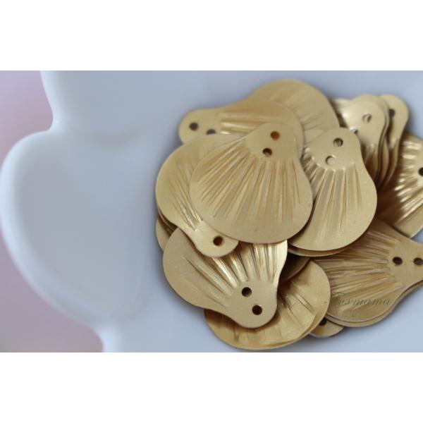 スパンコール 約25枚(約2.5g) 貝 シェル 20mm メタルゴールド(SSL20TGLJW00...