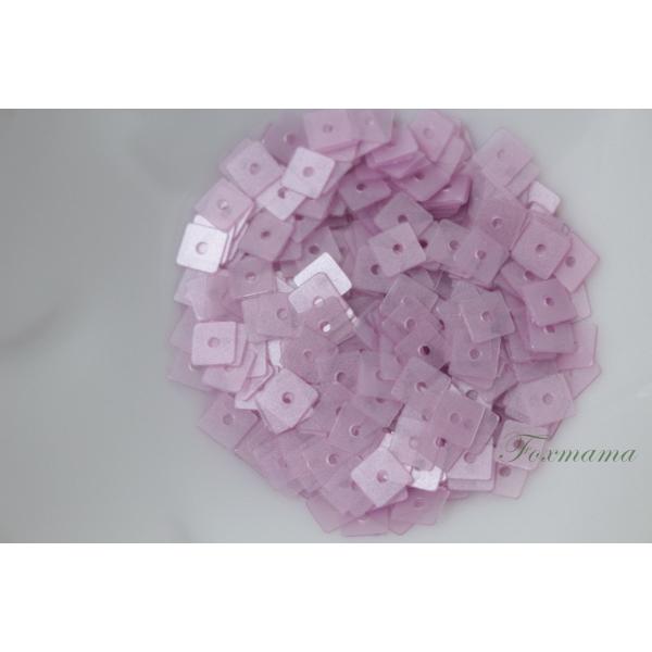 スパンコール 4mm 約380枚(約2g) 正方形 マット 薄紫 (SSQ04MFMSH00)