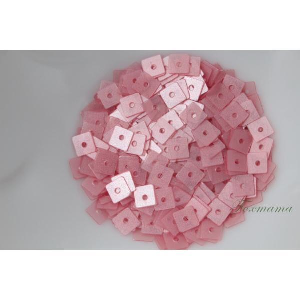 スパンコール 4mm 約380枚(約2g) 正方形 マット ピンク (SSQ04MPKSH00)