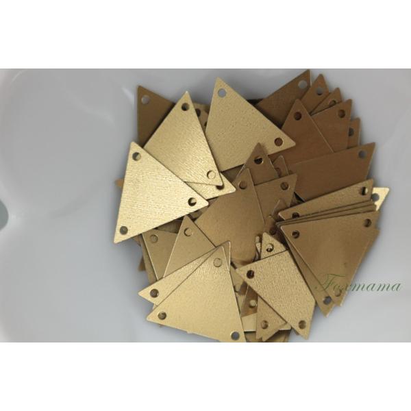 スパンコール 17mm 約70枚(約3g) 三角 マット ゴールド 金色 (STA17MGLSJ00...