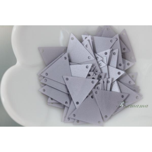 スパンコール 17mm 約70枚(約3g) 三角 マット グレー 灰色 (STA17MGYSJ00)