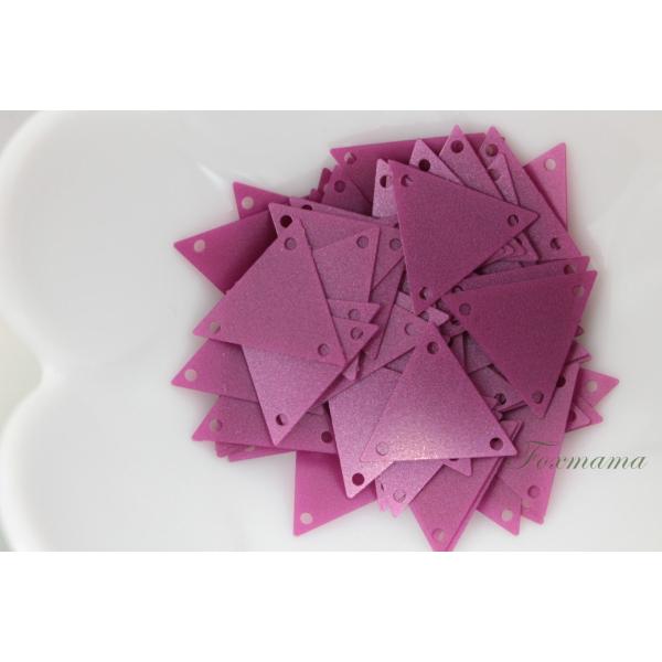 スパンコール 17mm 約70枚(約3g) 三角 マット 赤紫 (STA17MRMSJ00)