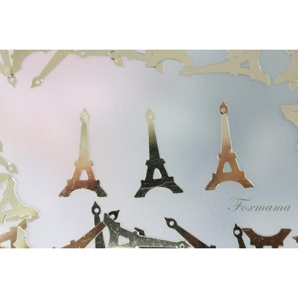 スパンコール 約55枚(約2g) タワー 塔 トップホール メタリック 薄ゴールド 金色 (STW2...