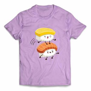 キッズ Tシャツ 半袖 横になる 寿司 すし トロ えび はまち by Fox