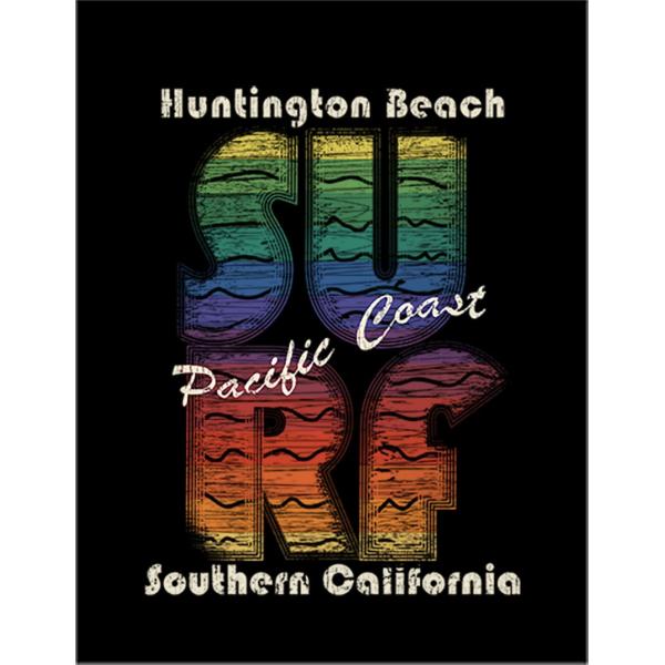 【サーフィン・カリフォルニア・ビーチ】ポストカード　黒背景