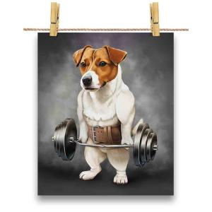 ポストカード ジャック・ラッセル・いぬ 犬 ボクシング