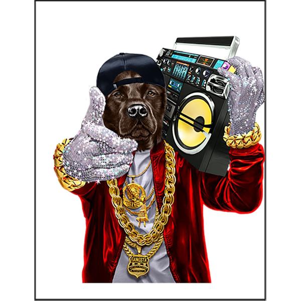 【ラブラドールレトリバー・ラッパー・ヒップホップ】ポストカード